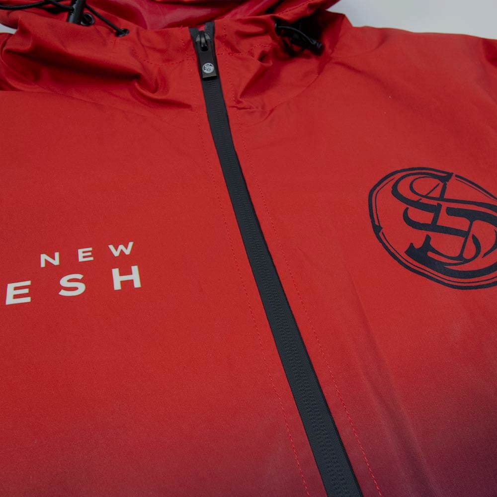 The New Flesh Custom Windbreaker - Black/Red