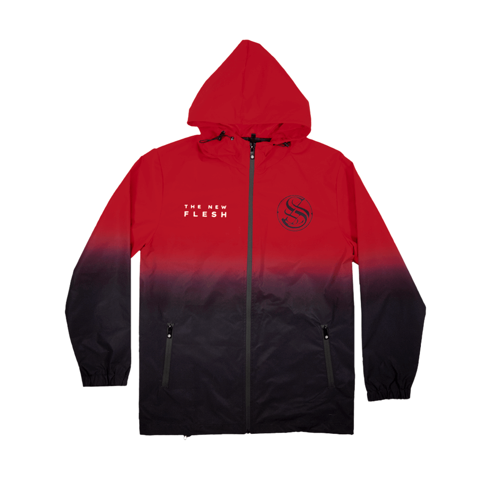 The New Flesh Custom Windbreaker - Black/Red
