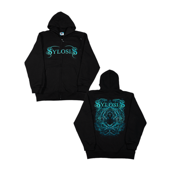 Wolf Zip Hoodie - Black