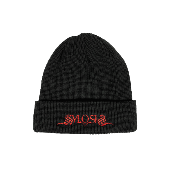 Logo Ribbed Beanie - Black